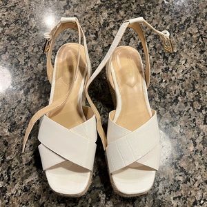 White Wedge Sandals